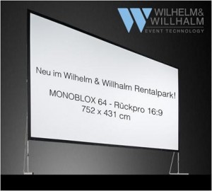 Mobile Monoblox-Projektionswand bei Wilhelm & Willhalm
