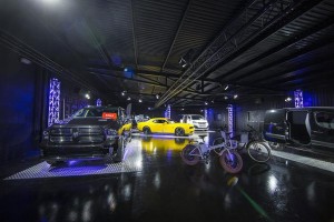 Dodge showroom in Helsingborg illuminated by Robe