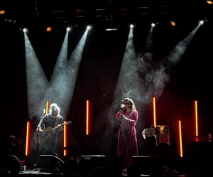 Steven Douglas lights Maria Doyle Kennedy and Kieran Kennedy with Chauvet