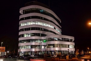 Fassadenbeleuchtung für den i Live Tower in Aalen mit Anolis