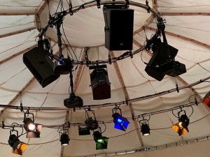KV2 Audio systems for pop-up theatre in Manchester