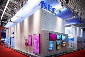 Gahrens + Battermann stattet NEC-Messestand mit Technik aus