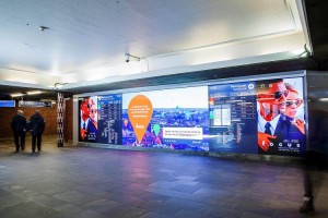 Absen-Panels in norwegischer U-Bahnstation installiert