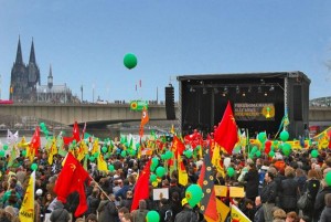 Eine Demonstration mobiler Bühnentechnik