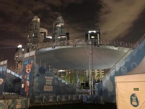 Magic Sky überdacht Basketballfeld bei Youth Olympic Games