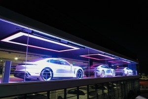 Elation Seven Battens installed at Porsche dealership in Austin