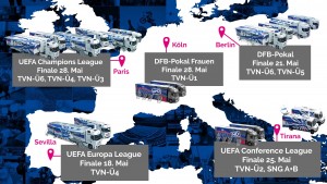 TVN bei fünf Fußball-Endspielen in Europa im Einsatz