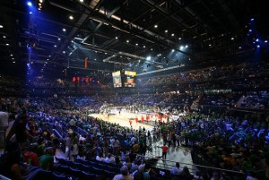 Yamaha-Amps in der Žalgiris-Arena