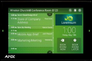 AMX stellt neues Touch Panel zur Raumbuchung vor