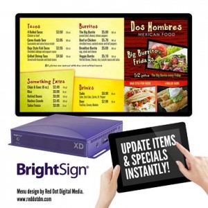 BrightSign zeigt XD Smart Menu Board auf der European Sign Expo