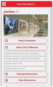 Peerless-AV bietet App zur Positionierung von Videowänden an